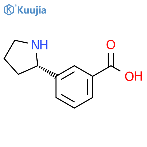 3-((2S)PYRROLIDIN-2-YL)BENZOIC ACID structure