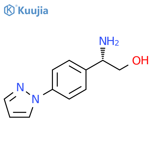 (2S)-2-amino-2-4-(1H-pyrazol-1-yl)phenylethan-1-ol structure
