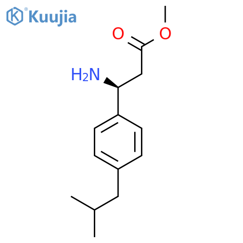 methyl (3S)-3-amino-3-4-(2-methylpropyl)phenylpropanoate structure