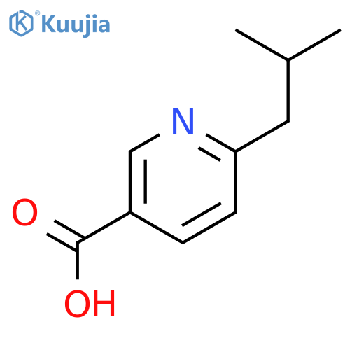 6-(2-methylpropyl)pyridine-3-carboxylic acid structure