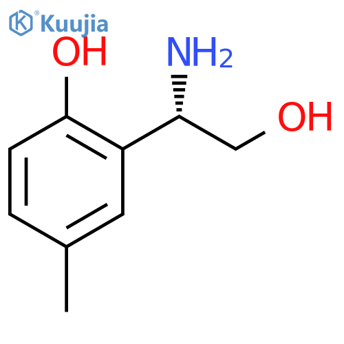 2-(1S)-1-amino-2-hydroxyethyl-4-methylphenol structure