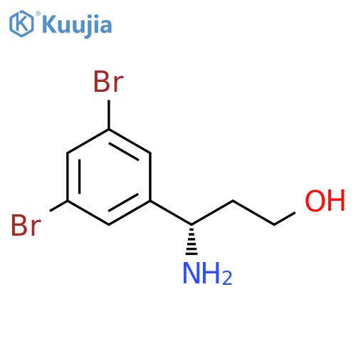 (3S)-3-AMINO-3-(3,5-DIBROMOPHENYL)PROPAN-1-OL structure