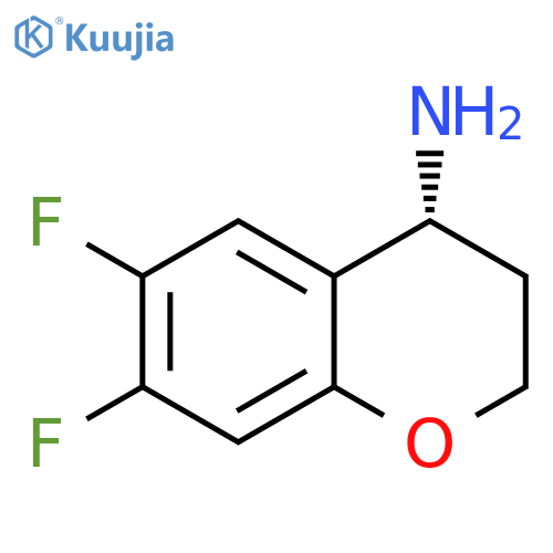 2H-1-Benzopyran-4-amine, 6,7-difluoro-3,4-dihydro-, (4R)- structure