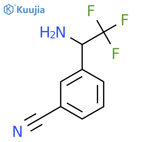 3-(1-Amino-2,2,2-trifluoroethyl)benzonitrile structure