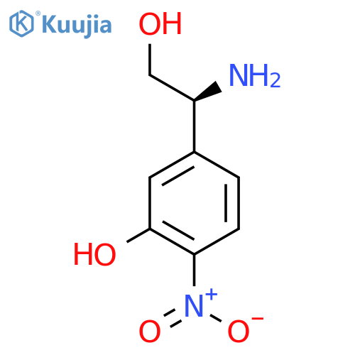 5-(1S)-1-amino-2-hydroxyethyl-2-nitrophenol structure