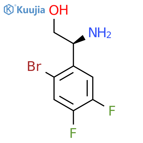 (2S)-2-amino-2-(2-bromo-4,5-difluorophenyl)ethan-1-ol structure