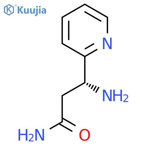 (3R)-3-amino-3-(pyridin-2-yl)propanamide structure
