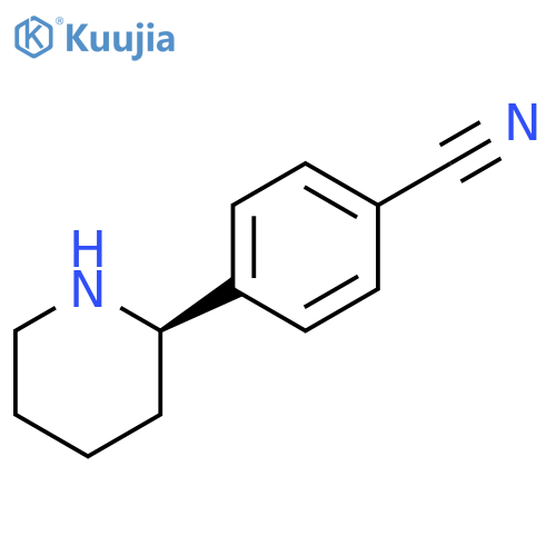 4-[(2R)-piperidin-2-yl]benzonitrile structure