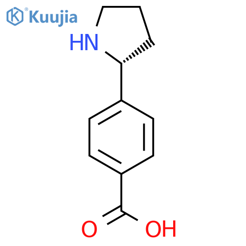 4-((2R)Pyrrolidin-2-yl)benzoic acid structure