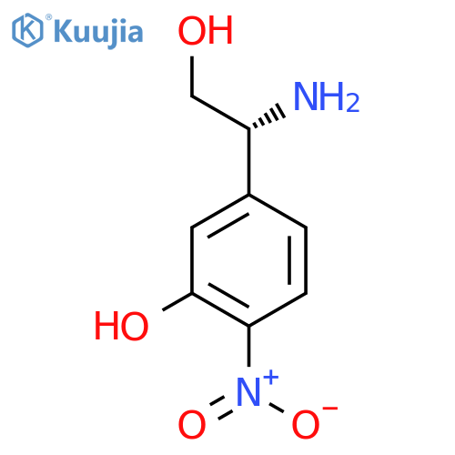 5-(1R)-1-amino-2-hydroxyethyl-2-nitrophenol structure