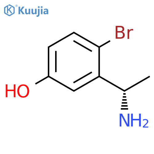 3-(1S)-1-aminoethyl-4-bromophenol structure