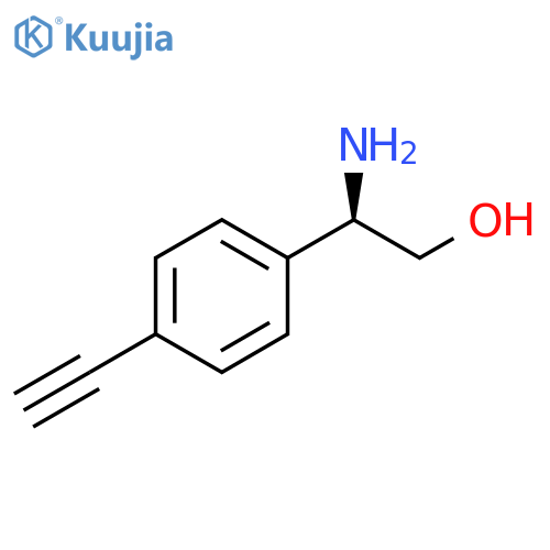 (2R)-2-amino-2-(4-ethynylphenyl)ethan-1-ol structure