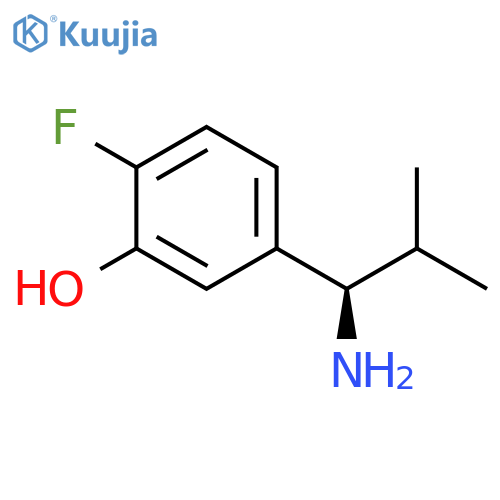 5-((1R)-1-AMINO-2-METHYLPROPYL)-2-FLUOROPHENOL structure