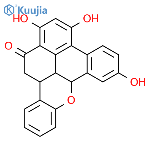 (7bR,12bS,14cS)-1,3,6-trihydroxy-7b,12b,13,14c-tetrahydro-14H-benzo[c]naphtho[2,1,8-mna]xanthen-14-one structure