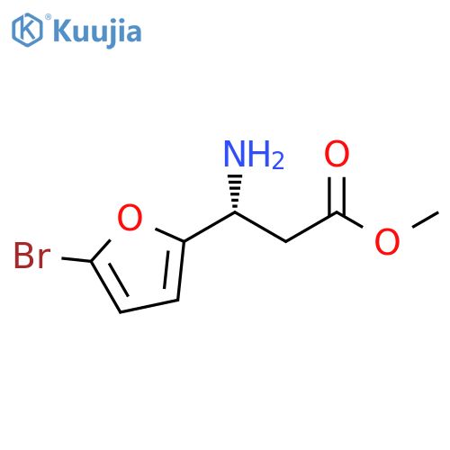 methyl (3R)-3-amino-3-(5-bromofuran-2-yl)propanoate structure