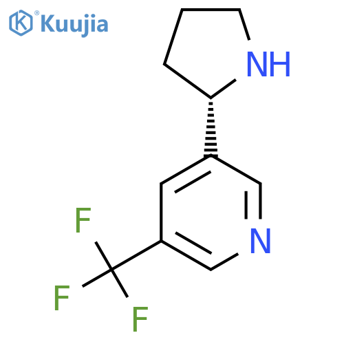 3-[(2S)-pyrrolidin-2-yl]-5-(trifluoromethyl)pyridine structure