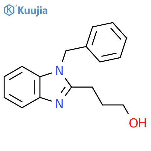 3-(1-benzyl-1H-1,3-benzodiazol-2-yl)propan-1-ol structure