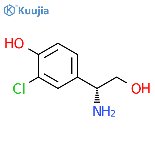 4-(1R)-1-amino-2-hydroxyethyl-2-chlorophenol structure