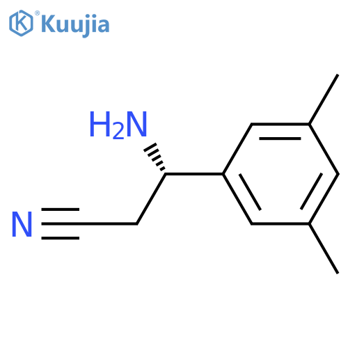 (3S)-3-AMINO-3-(3,5-DIMETHYLPHENYL)PROPANENITRILE structure