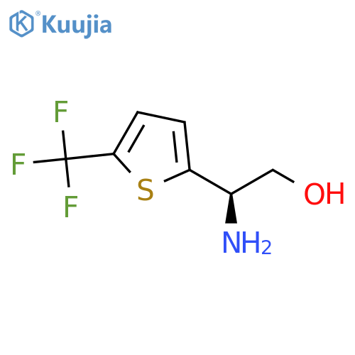 (2R)-2-amino-2-5-(trifluoromethyl)thiophen-2-ylethan-1-ol structure