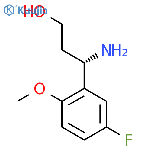 (3S)-3-amino-3-(5-fluoro-2-methoxyphenyl)propan-1-ol structure