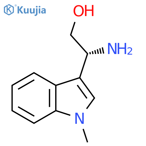 (2R)-2-amino-2-(1-methyl-1H-indol-3-yl)ethan-1-ol structure