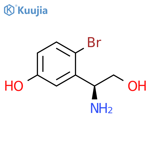 3-(1S)-1-amino-2-hydroxyethyl-4-bromophenol structure