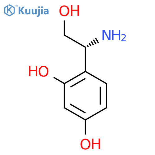 4-(1R)-1-amino-2-hydroxyethylbenzene-1,3-diol structure