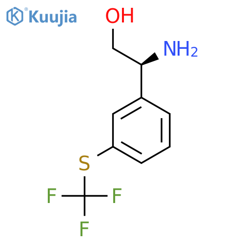 (2S)-2-amino-2-{3-(trifluoromethyl)sulfanylphenyl}ethan-1-ol structure