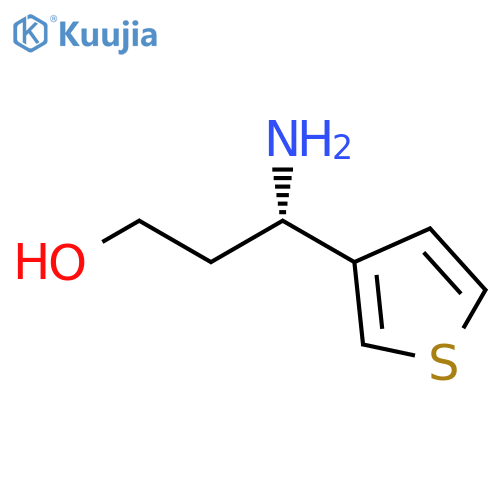 (3S)-3-amino-3-(thiophen-3-yl)propan-1-ol structure