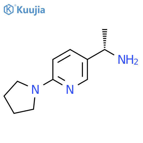 (1S)-1-6-(pyrrolidin-1-yl)pyridin-3-ylethan-1-amine structure