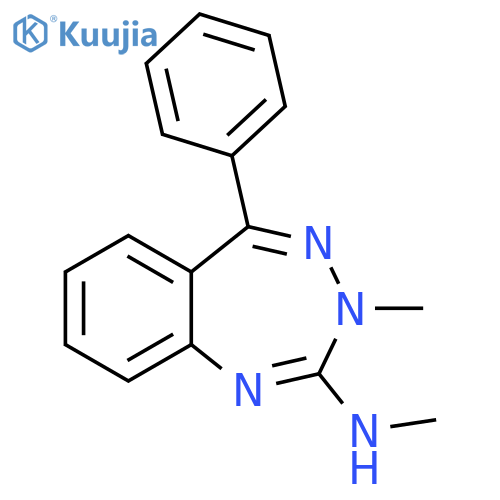 3H-1,3,4-Benzotriazepin-2-amine, N,3-dimethyl-5-phenyl- structure