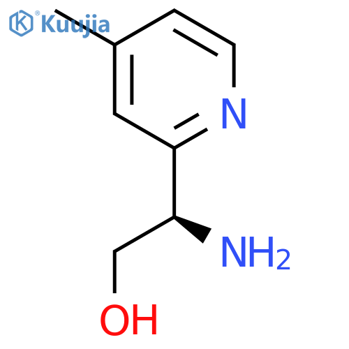 (2R)-2-amino-2-(4-methylpyridin-2-yl)ethan-1-ol structure