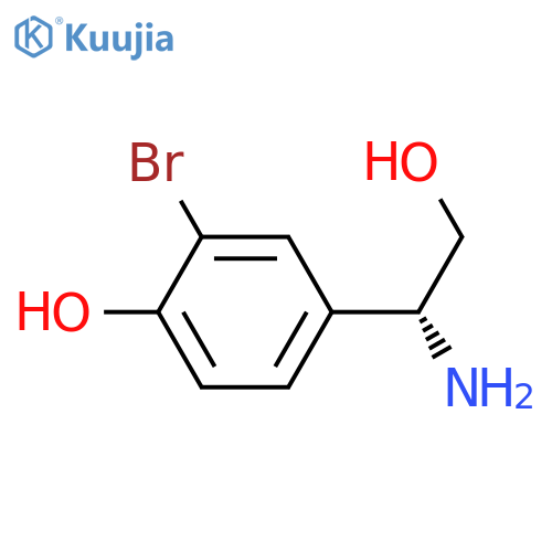 4-(1R)-1-amino-2-hydroxyethyl-2-bromophenol structure