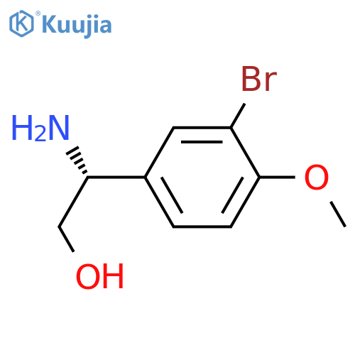 (2R)-2-amino-2-(3-bromo-4-methoxyphenyl)ethan-1-ol structure