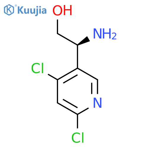 (2S)-2-amino-2-(4,6-dichloropyridin-3-yl)ethan-1-ol structure