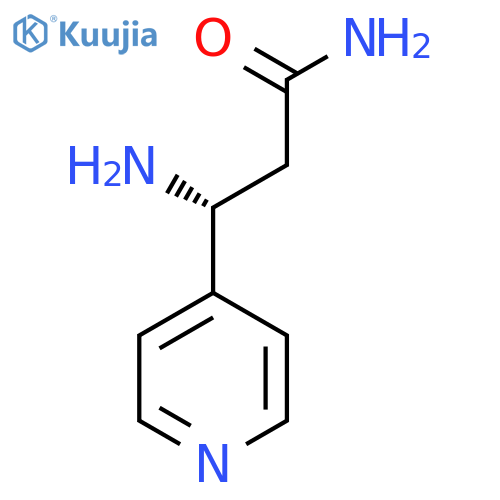 (3R)-3-amino-3-(pyridin-4-yl)propanamide structure