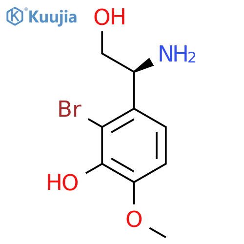 3-(1S)-1-amino-2-hydroxyethyl-2-bromo-6-methoxyphenol structure