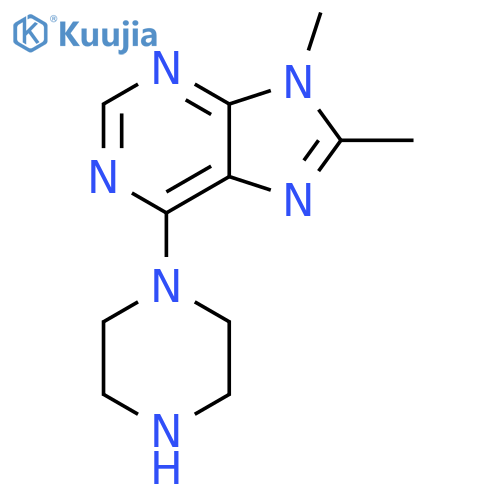 9H-Purine, 8,9-dimethyl-6-(1-piperazinyl)- structure