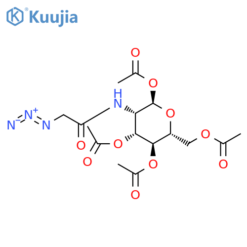 (2R,3S,4R,5S,6R)-6-(Acetoxymethyl)-3-(2-azidoacetamido)tetrahydro-2H-pyran-2,4,5-triyl triacetate structure