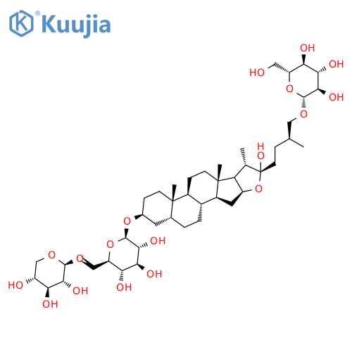 3-O-beta-D-xylopyranosyl-(1->3)-O-alpha-L-arabinopyranosyl-(1->6)-2-acetylamino-2-deoxy-beta-D-glucopyranosylentagenic acid 28-O-beta-apiofuranosyl-(1->3)-beta-D-xylopyranosyl-(1->2)-beta-D-glucopyranoside structure
