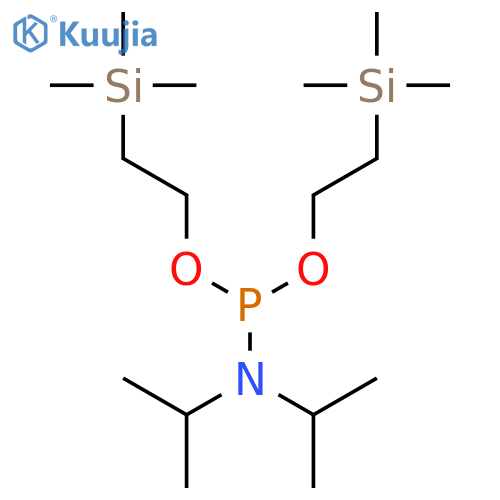 Bis(2-(trimethylsilyl)ethyl)-diisopropylphosphoramidite structure