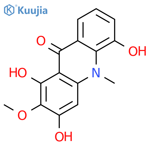 1,3,5-trihydroxy-2-methoxy-N-methyl-9-acridone structure