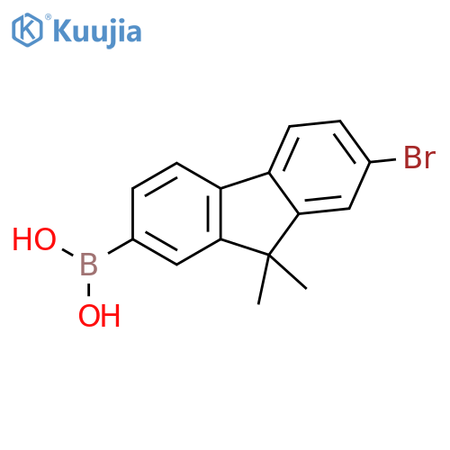 7-Bromo-9,9-Dimethylfluoren-2-yl-boronic acid structure