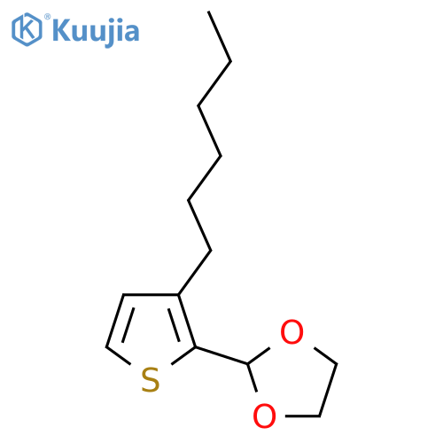 2-(3-Hexylthiophen-2-yl)-1,3-dioxolane structure