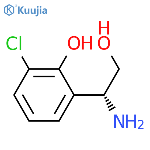 2-(1R)-1-amino-2-hydroxyethyl-6-chlorophenol structure