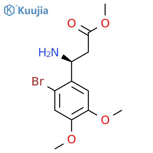 methyl (3S)-3-amino-3-(2-bromo-4,5-dimethoxyphenyl)propanoate structure