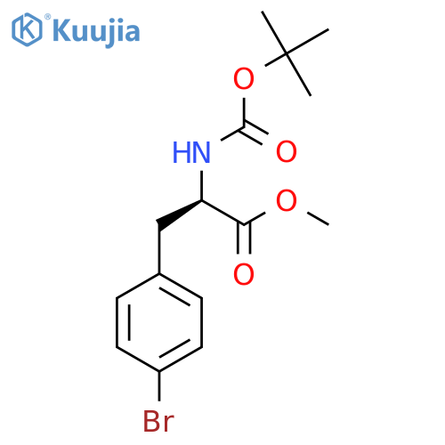 methyl (2R)-3-(4-bromophenyl)-2-{(tert-butoxy)carbonylamino}propanoate structure
