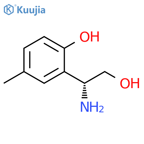 2-(1R)-1-amino-2-hydroxyethyl-4-methylphenol structure