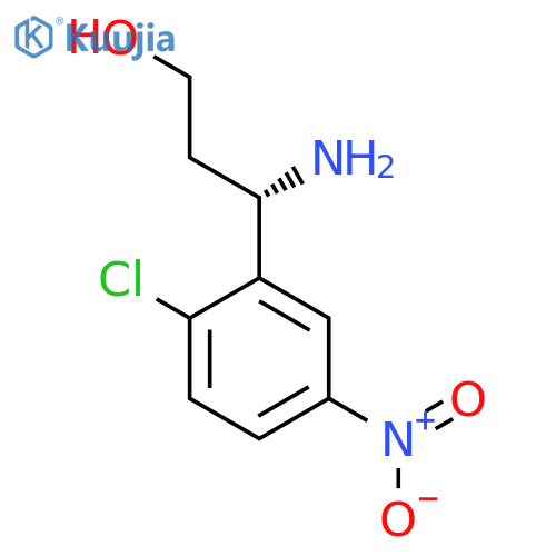 (3S)-3-amino-3-(2-chloro-5-nitrophenyl)propan-1-ol structure